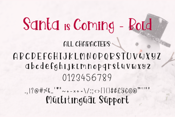 Santa is Coming Font PNG with transparent background - Preview 3
