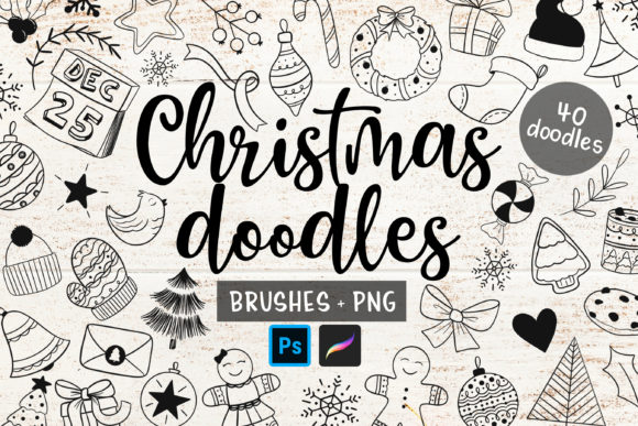Festive Christmas Doodle PNG Collection