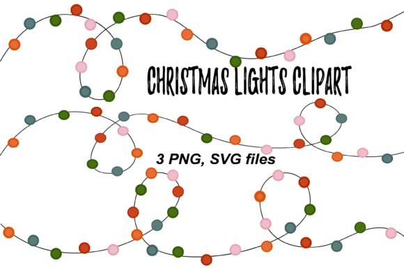 Christmas Lights Svg Png Clipart Graphic Decorative Elements By CuteShopClipArt