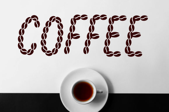 Coffee Beans Decorative Font By Vladimir Carrer
