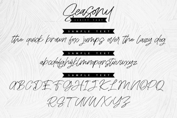 Seasony Font PNG with transparent background - Preview 3
