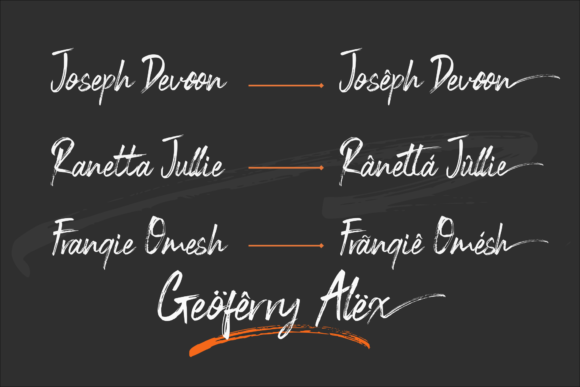 Black Vosten Font PNG with transparent background - Preview 1