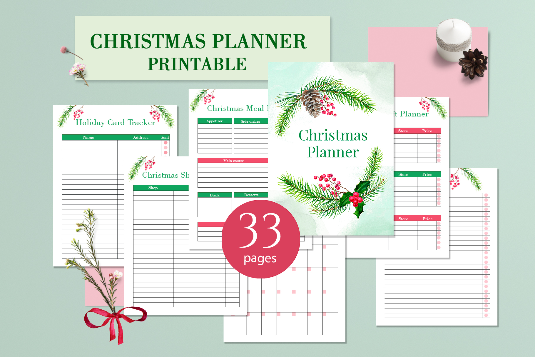 Christmas Printable Planner PDF