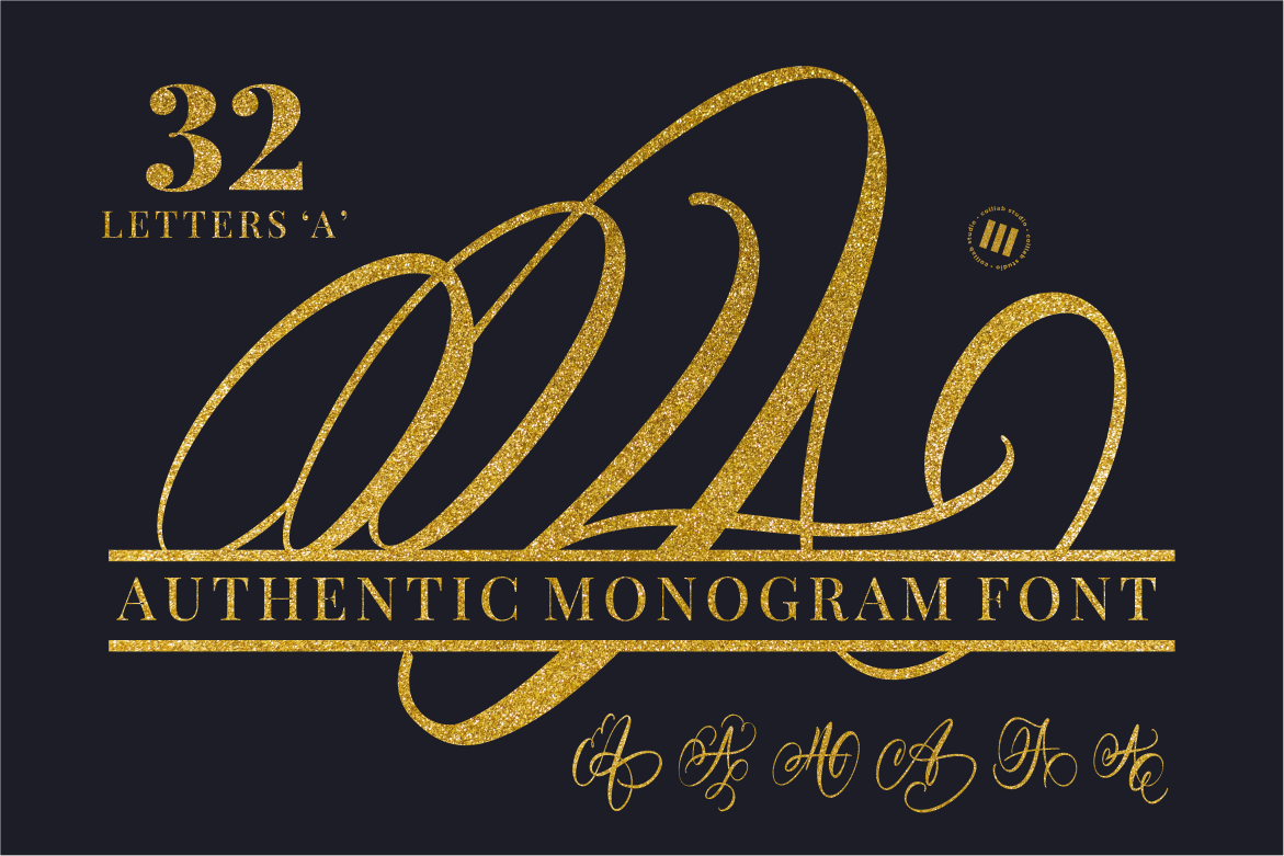 Authentic Monogram preview, bold serif monogram