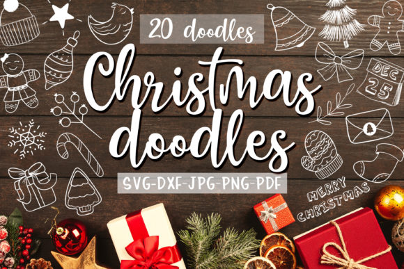 Christmas Doodles Cut File Collection