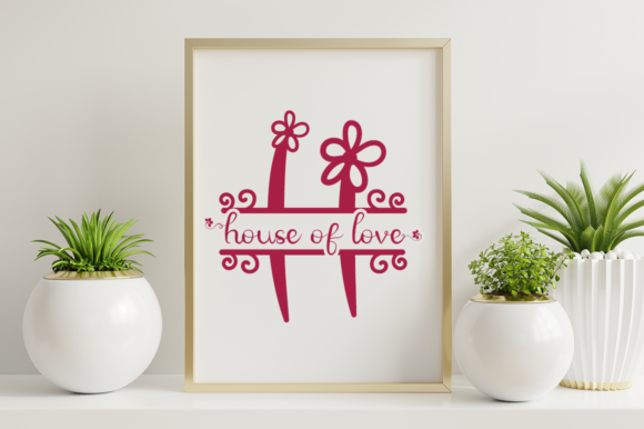 Flower Monogram Font PNG with transparent background - Preview 6