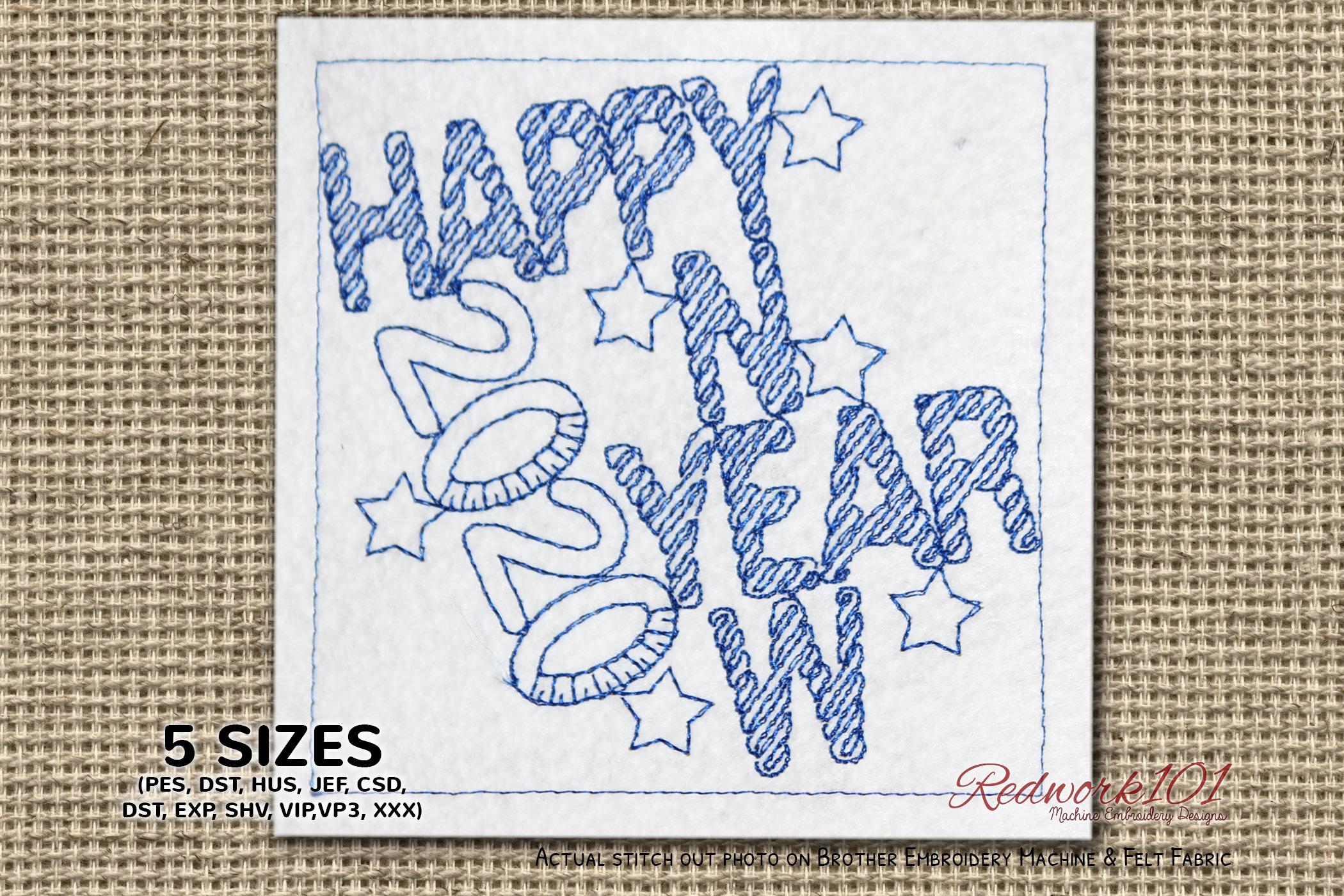 Happy New Year with Stary Background
