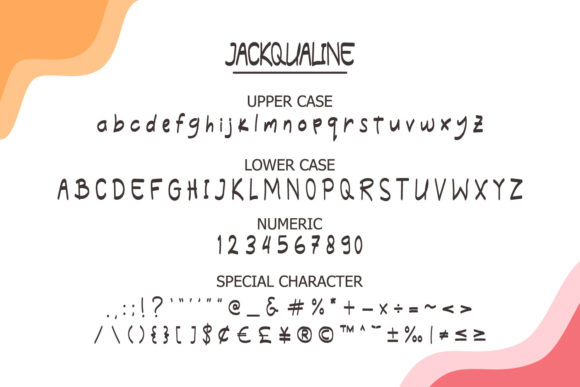 Jackqualine Font PNG with transparent background - Preview 3