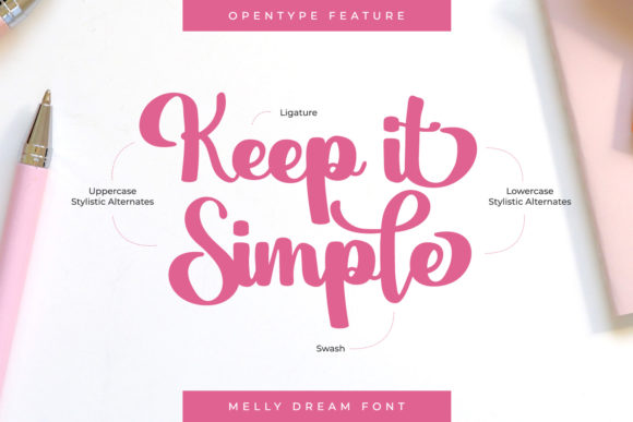 Melly Dream Font PNG with transparent background - Preview 5