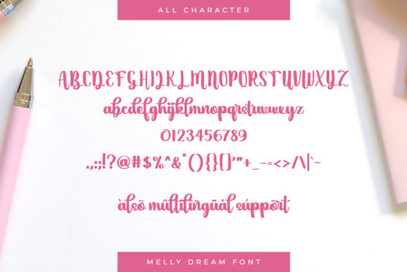 Melly Dream Font PNG with transparent background - Preview 6