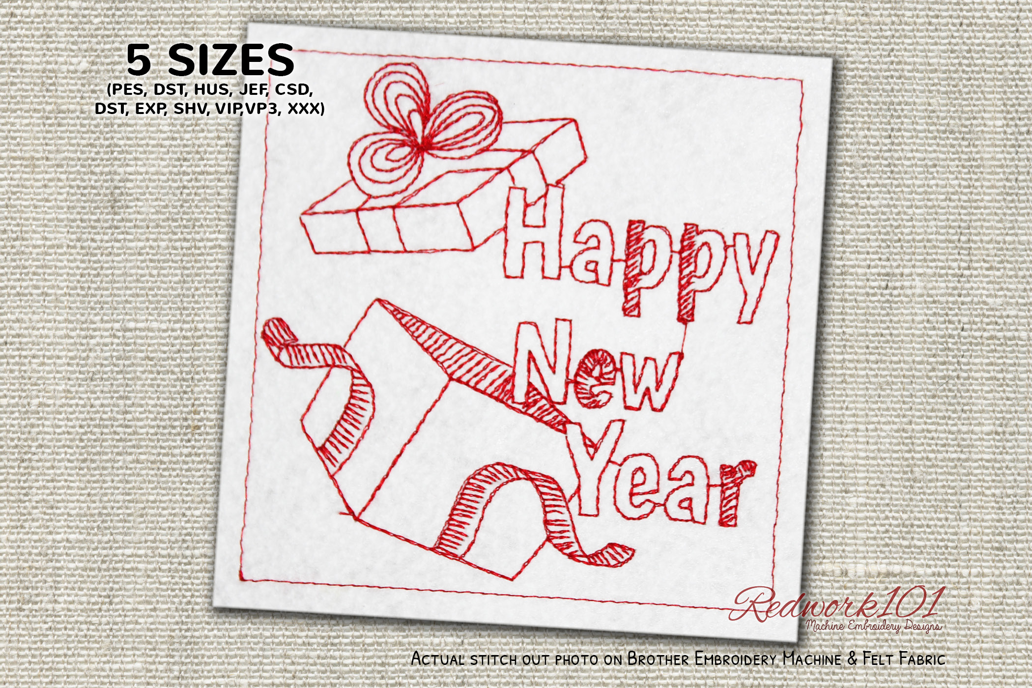 New Year Gift Boxes Lineart Design