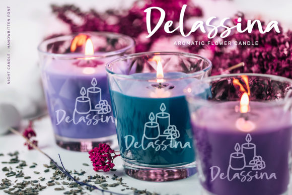 Night Candle Font PNG with transparent background - Preview 5