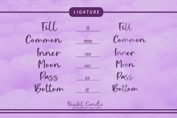 Night Candle Font PNG with transparent background - Preview 6