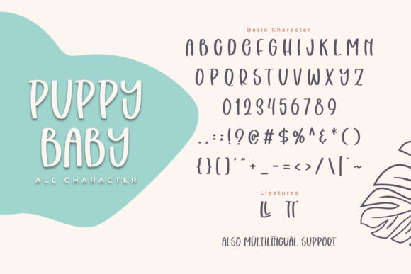 Puppy Baby Font PNG with transparent background - Preview 5