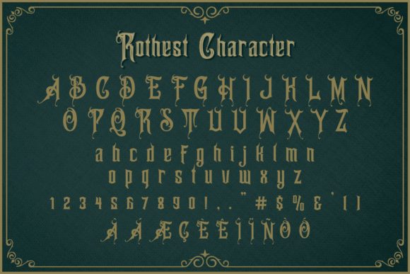 Rothest Font PNG with transparent background - Preview 3