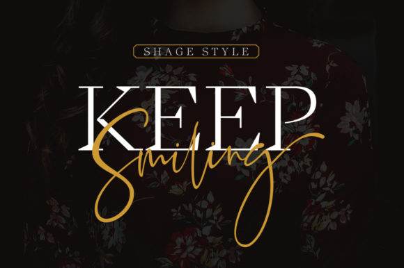 Shage Style Font PNG with transparent background - Preview 1