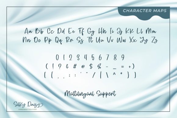 Silky Daisy Font PNG with transparent background - Preview 5
