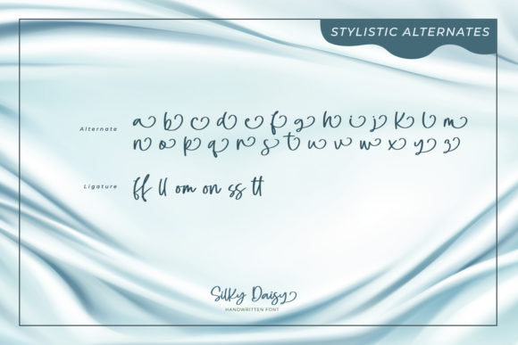 Silky Daisy Font PNG with transparent background - Preview 6