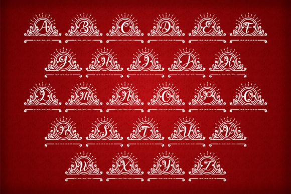 Belove Monogram Font PNG with transparent background - Preview 2