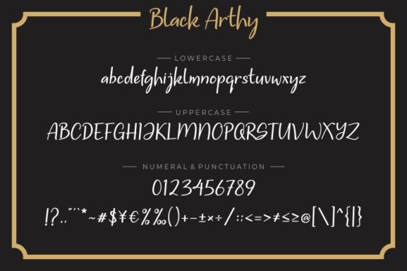 Black Arthy Font - Preview 4