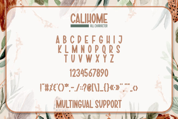 Calihome Font - Preview 1