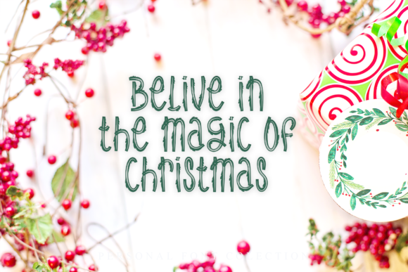 December Christmas Font - Preview 1