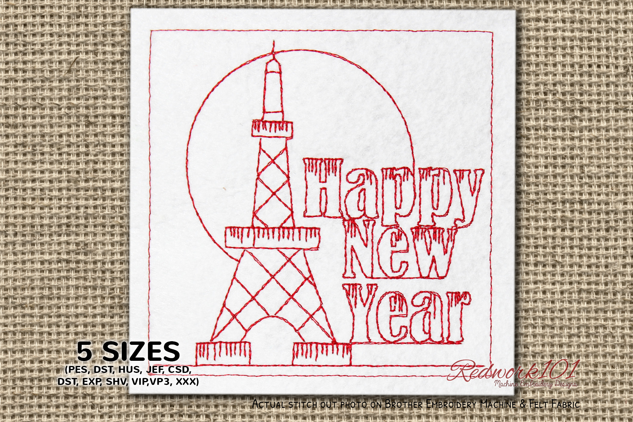 Happy New Year Firework Sparkle over Tokyo Tower