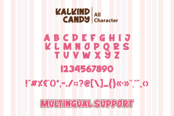 Kalkind Candy Font PNG with transparent background - Preview 1