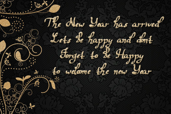 New December Font PNG with transparent background - Preview 1