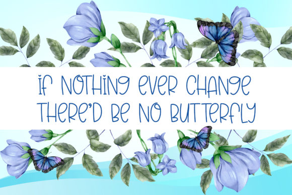 Blue Papillon Font - Preview 1