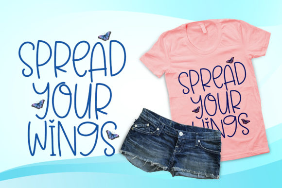 Blue Papillon Font - Preview 2