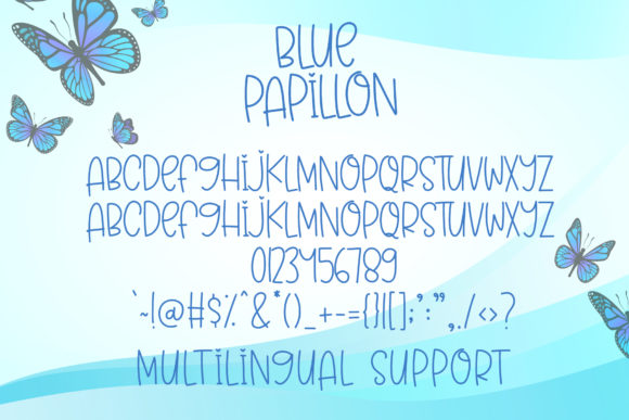 Blue Papillon Font - Preview 4
