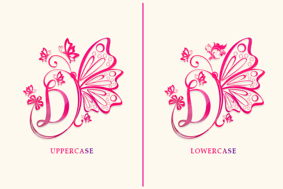 Butterfly Monogram Font - Preview 1