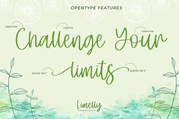 Limelly Font PNG with transparent background - Preview 5