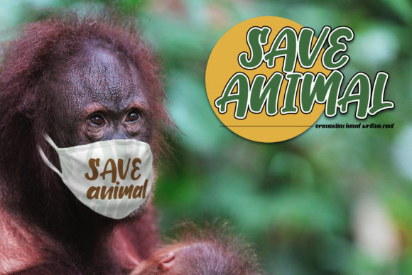 Orangutan Font PNG with transparent background - Preview 3