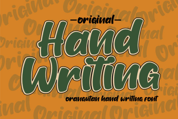 Orangutan Font PNG with transparent background - Preview 4