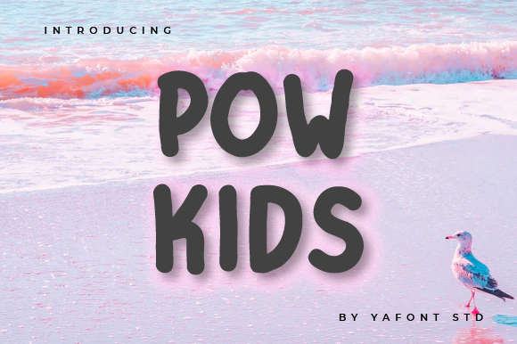 Pow Kids Font PNG with transparent background - Preview 2