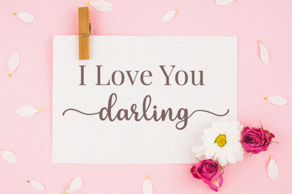 Red Rose Font PNG with transparent background - Preview 3