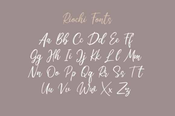 Riochi Font PNG with transparent background - Preview 2