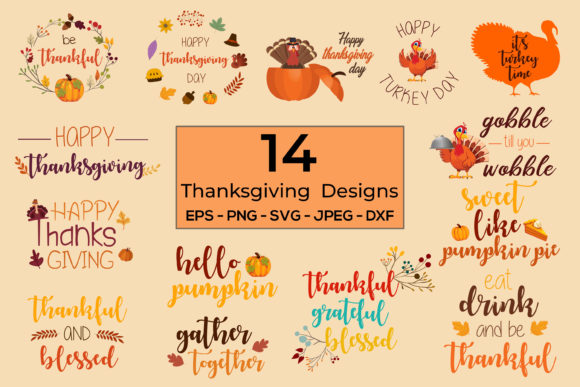 Thanksgivign Bundle Sublimation And Svg Graphics