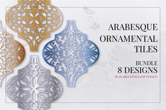 Arabesque Christmas Ornamental Tiles Graphic Illustrations By Craft Point Art