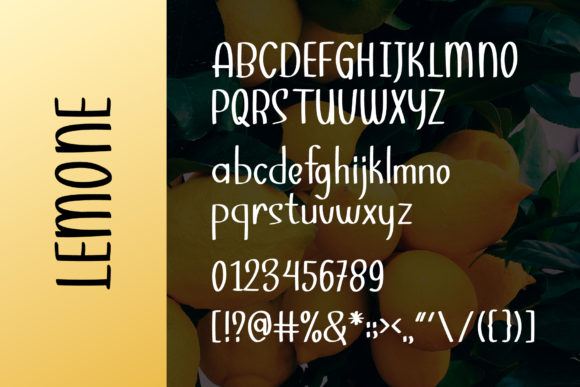 Lemone Summer Font PNG with transparent background - Preview 5