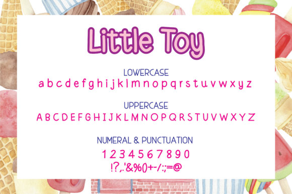 Little Toy Font PNG with transparent background - Preview 4
