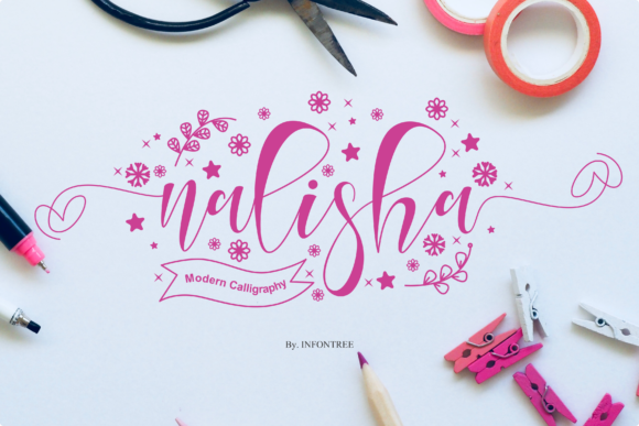 Nalisha Font PNG with transparent background - Preview 1