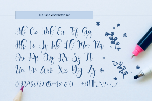 Nalisha Font PNG with transparent background - Preview 4