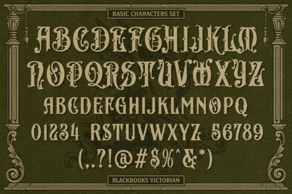Black Books Victorian Font - Preview 1
