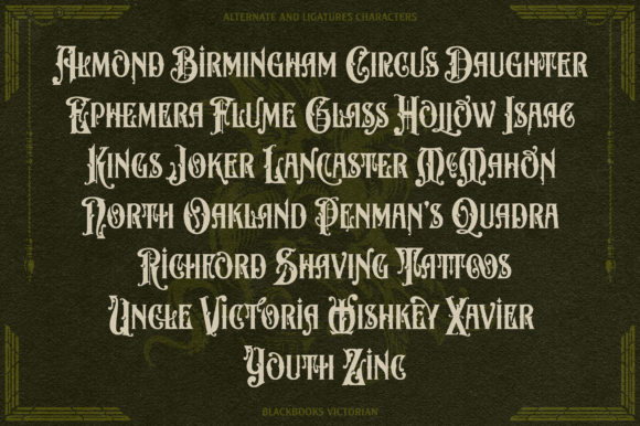 Black Books Victorian Font - Preview 6