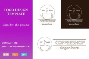 Coffee shop logo template design