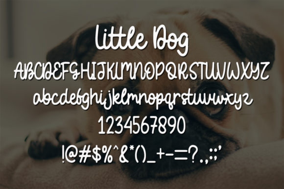Little Dog Font PNG with transparent background - Preview 4