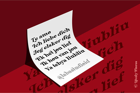 Lovely Flores Font PNG with transparent background - Preview 4